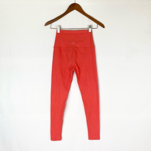 Beyond Yoga Spacedye Caught In The Midi High Waisted Legging Coral Glow Heather - Picture 2 of 4